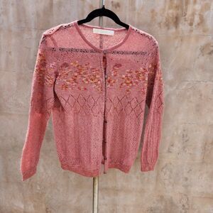 Camela vintage inspired mohair blend cardigan crochet